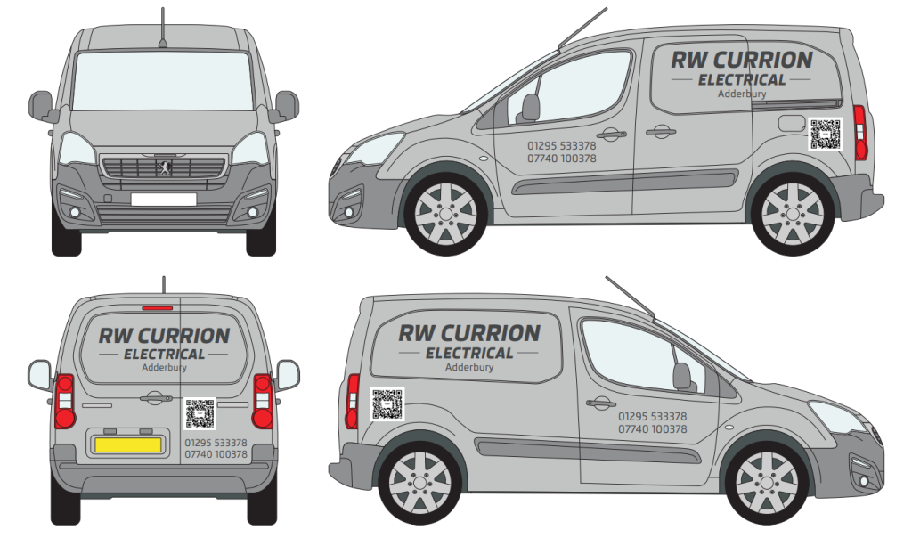 Van Sign Writing Proof Edge Signs Ltd Van sign writing proof from Edge Signs Ltd RW Currion Electrical Banbury