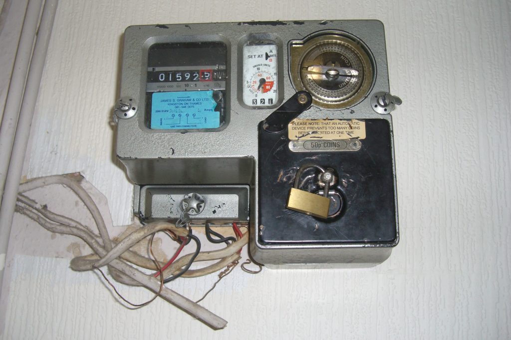 Unsafe electrical meter setup in bedsit property in Banbury
