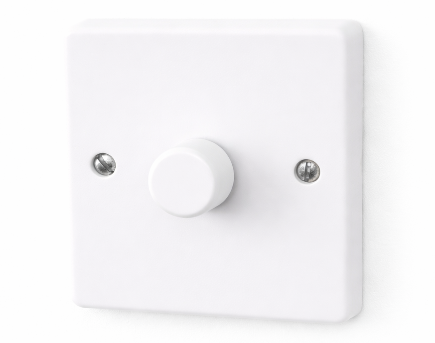 LED dimmer switch installed on lighting circuit in UK home