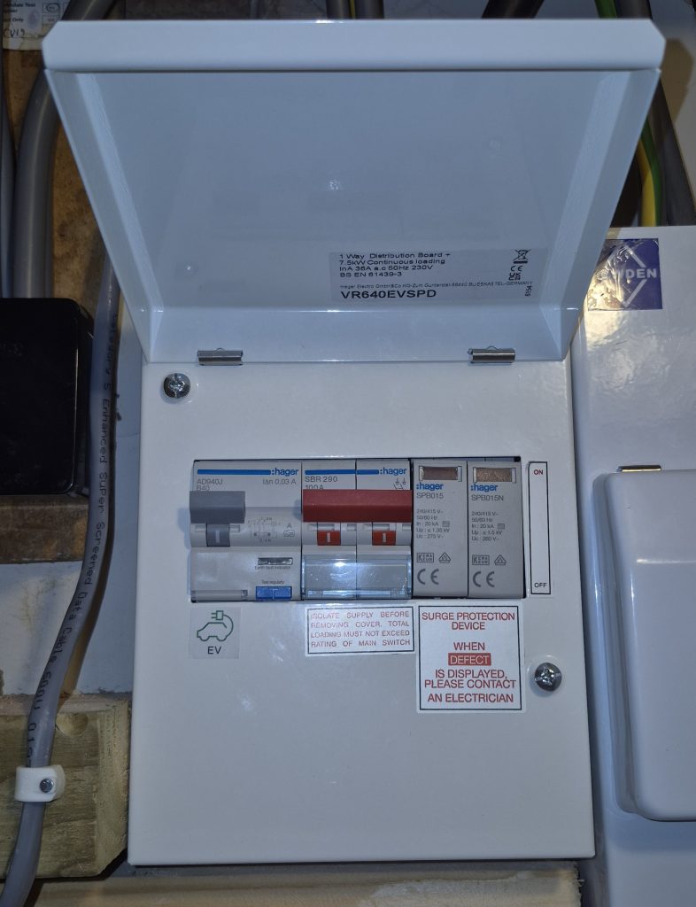 Dedicated EV Consumer Unit for Hypervolt Charger Dedicated EV consumer unit with RCBO and surge protection for Hypervolt charger installation