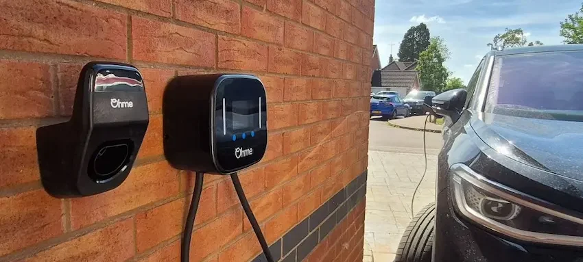 Dedicated home EV charger installed on a driveway near Banbury