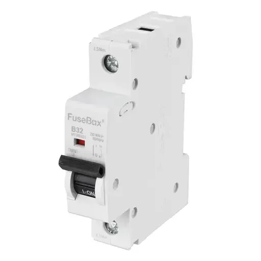 32 amp miniature circuit breaker used for protection of electrical circuits in a consumer unit
