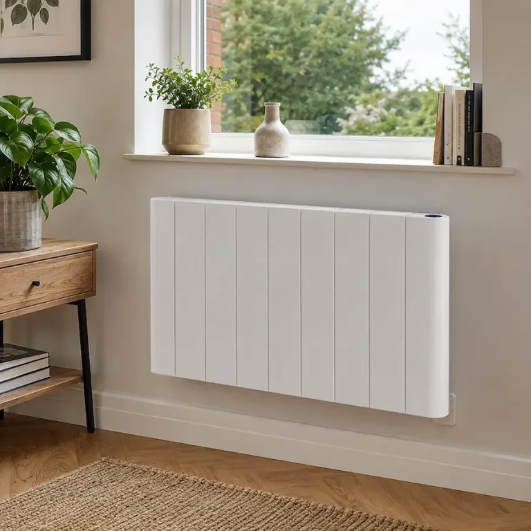 Electric Radiator Example Banbury Example of a modern wall-mounted electric radiator below a window