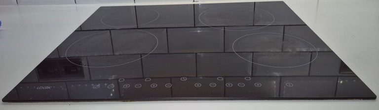 New electric hob fitted into a kitchen worktop