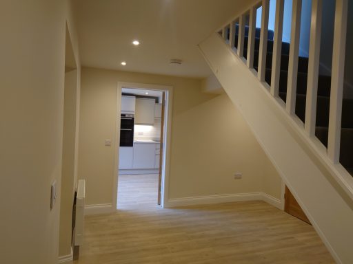 Hallway lights in a pub conversion