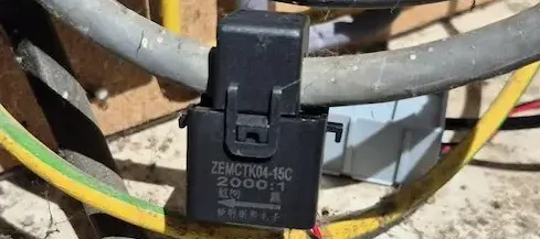 EV Charger Load Balancing CT Clamp in Adderbury CT clamp fitted around an electrical supply cable for EV charger load balancing
