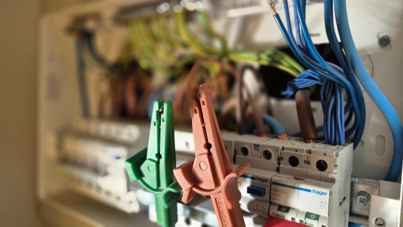 Close-up of end-to-end testing in consumer unit
