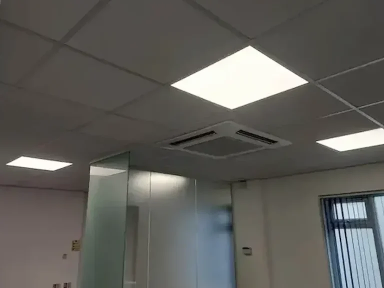 Office suspended ceiling lights replaced to LED by RW Currion Electrical