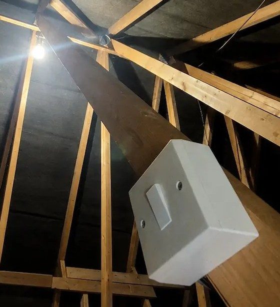 Loft Lighting and Power Installation in Adderbury near Banbury Loft Lighting Installation in Adderbury near Banbury.