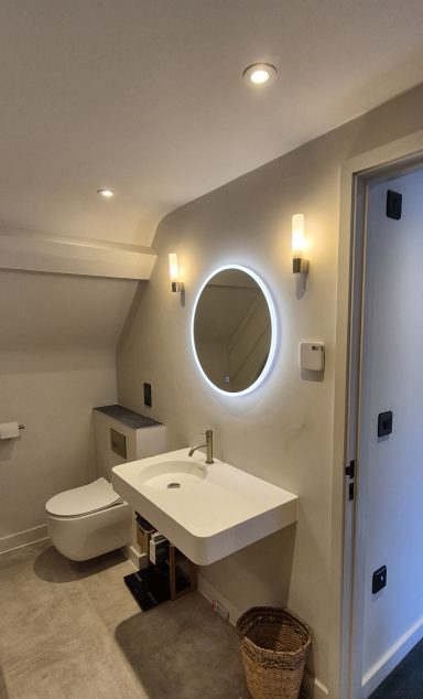 Bathroom power installed during renovations in Adderbury.