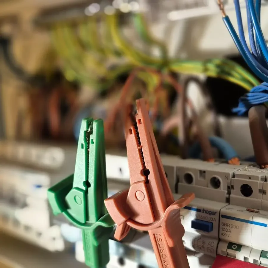 Electrical Installation Condition Report (EICR) end-to-end test being performed on a consumer unit in Banbury